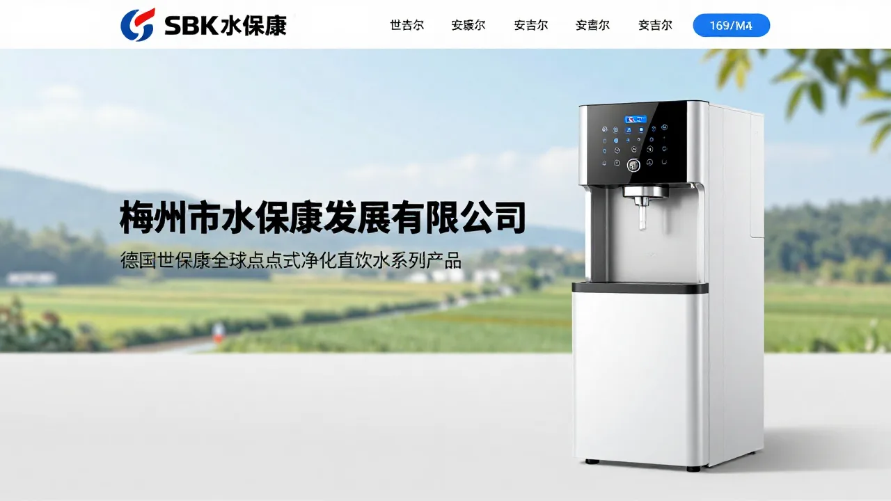 梅州市水保康发展有限公司 首页主视觉